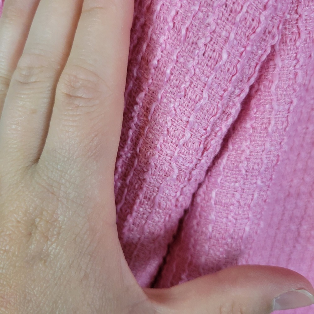 H&M Pink Tweed Blazer Jacket - Picture 4 of 10